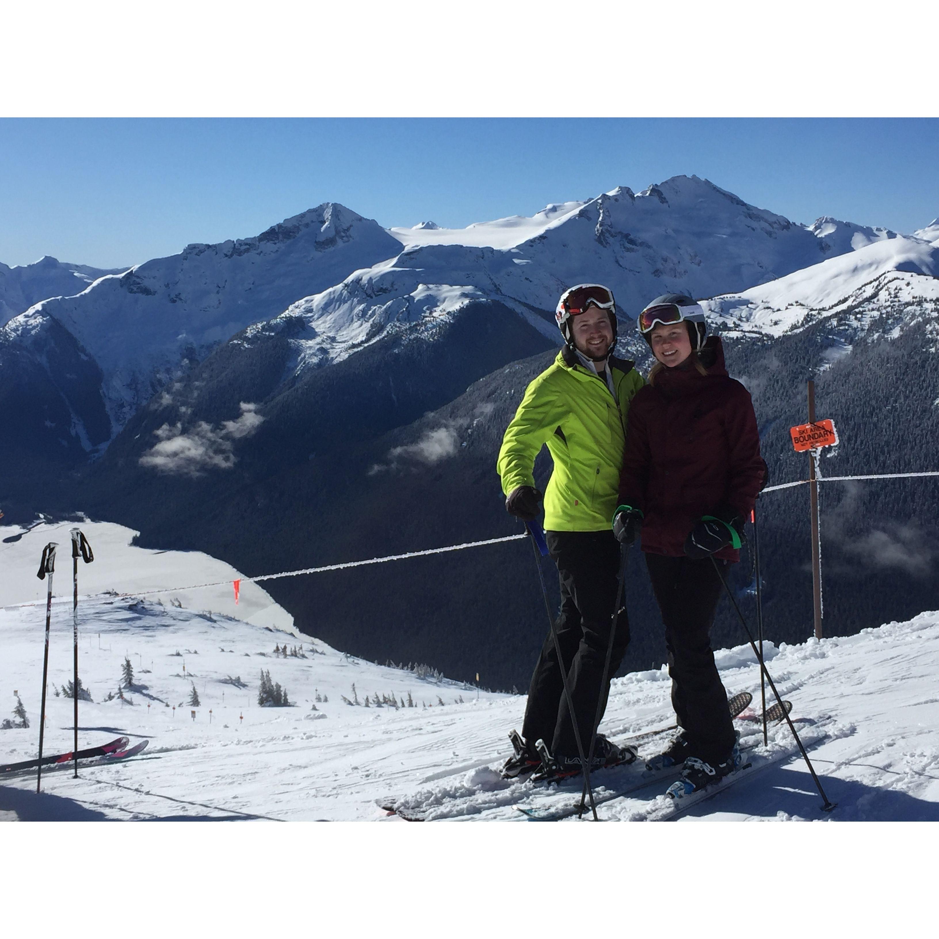 On the slopes in Whistler.