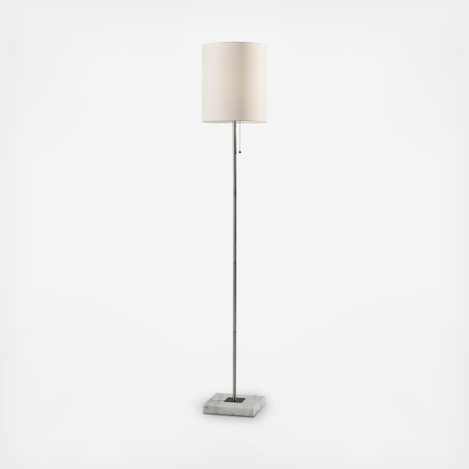 Adesso Fiona Floor Lamp Brushed Steel