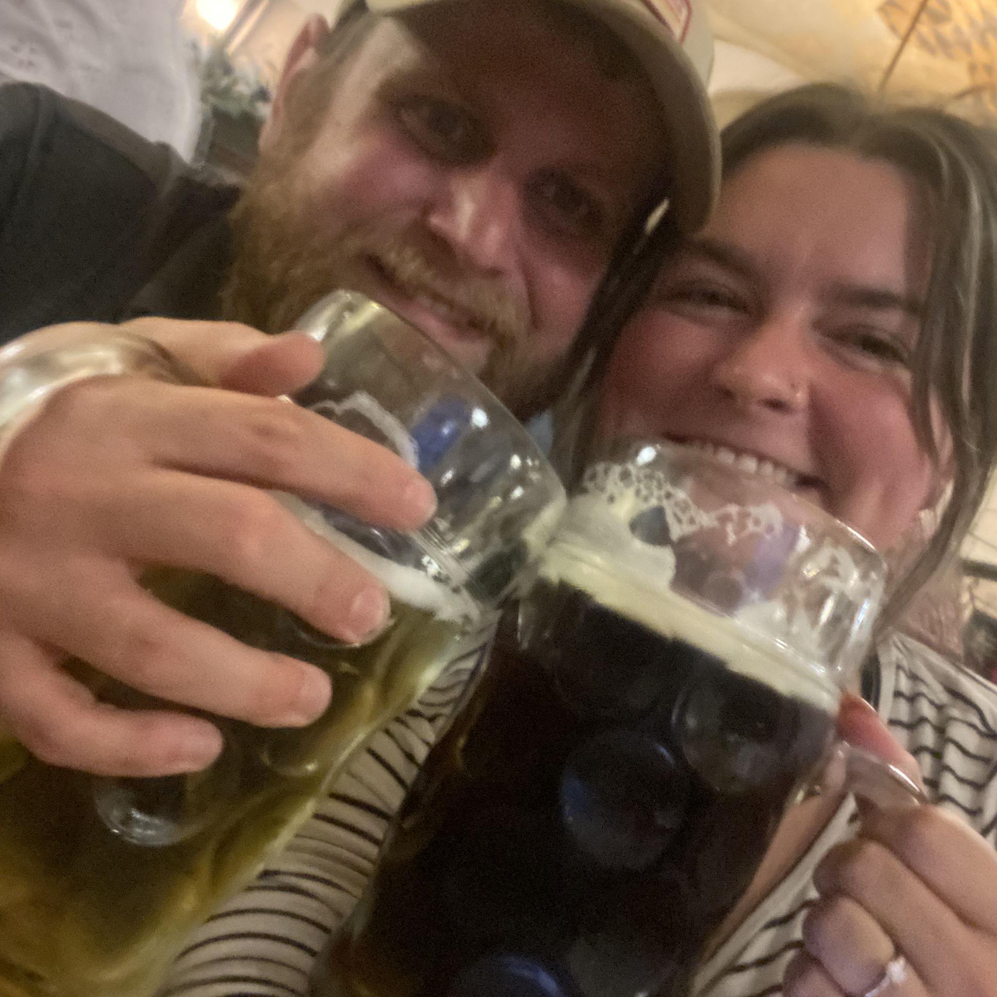 Celebrated Oktoberfest in Germany as a newly engaged couple