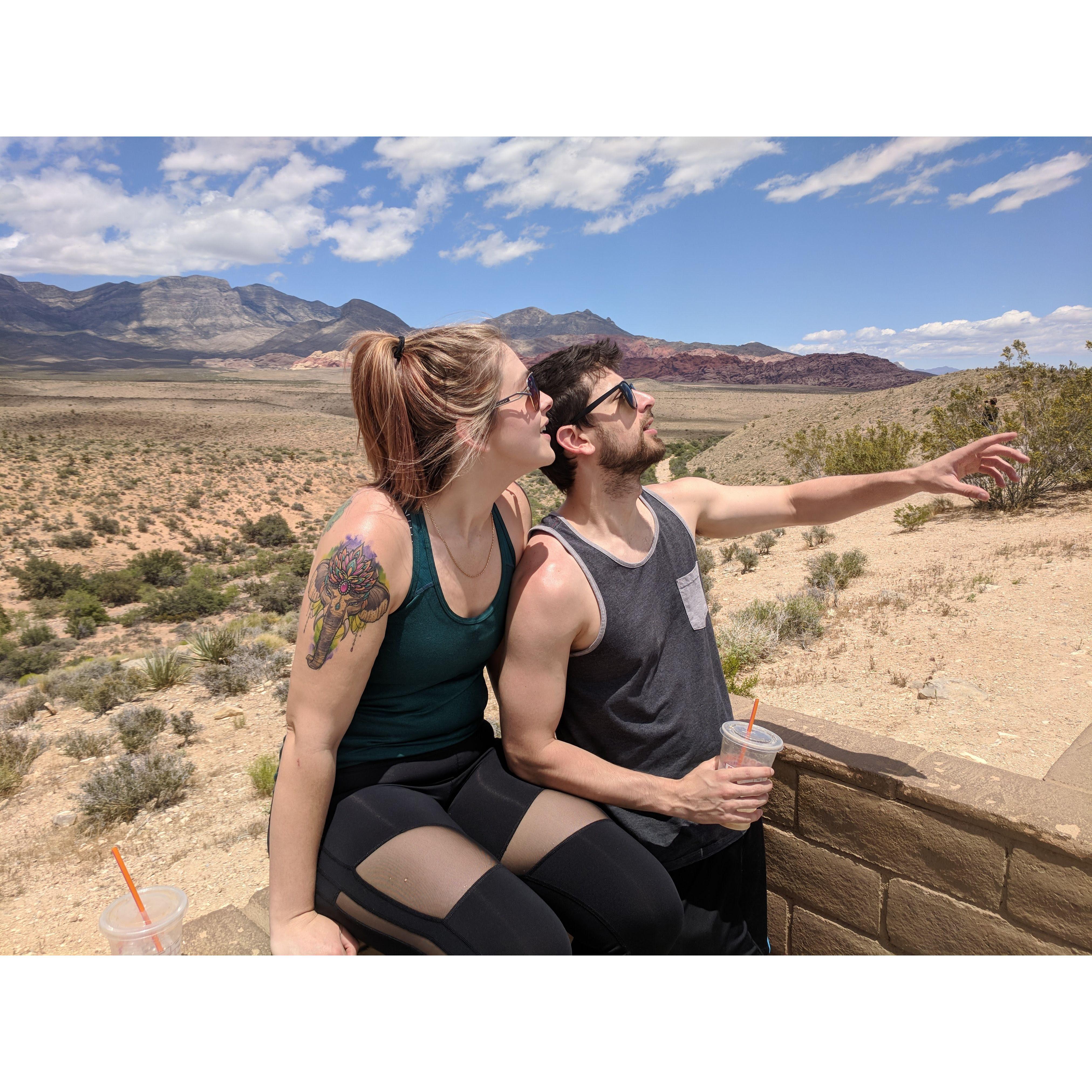 Taking in the views at Red Rock Canyon in Nevada