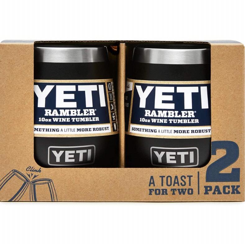 YETI Rambler 10 oz Wine Tumbler, Vacuum Insulated, Stainless Steel, 2 Pack