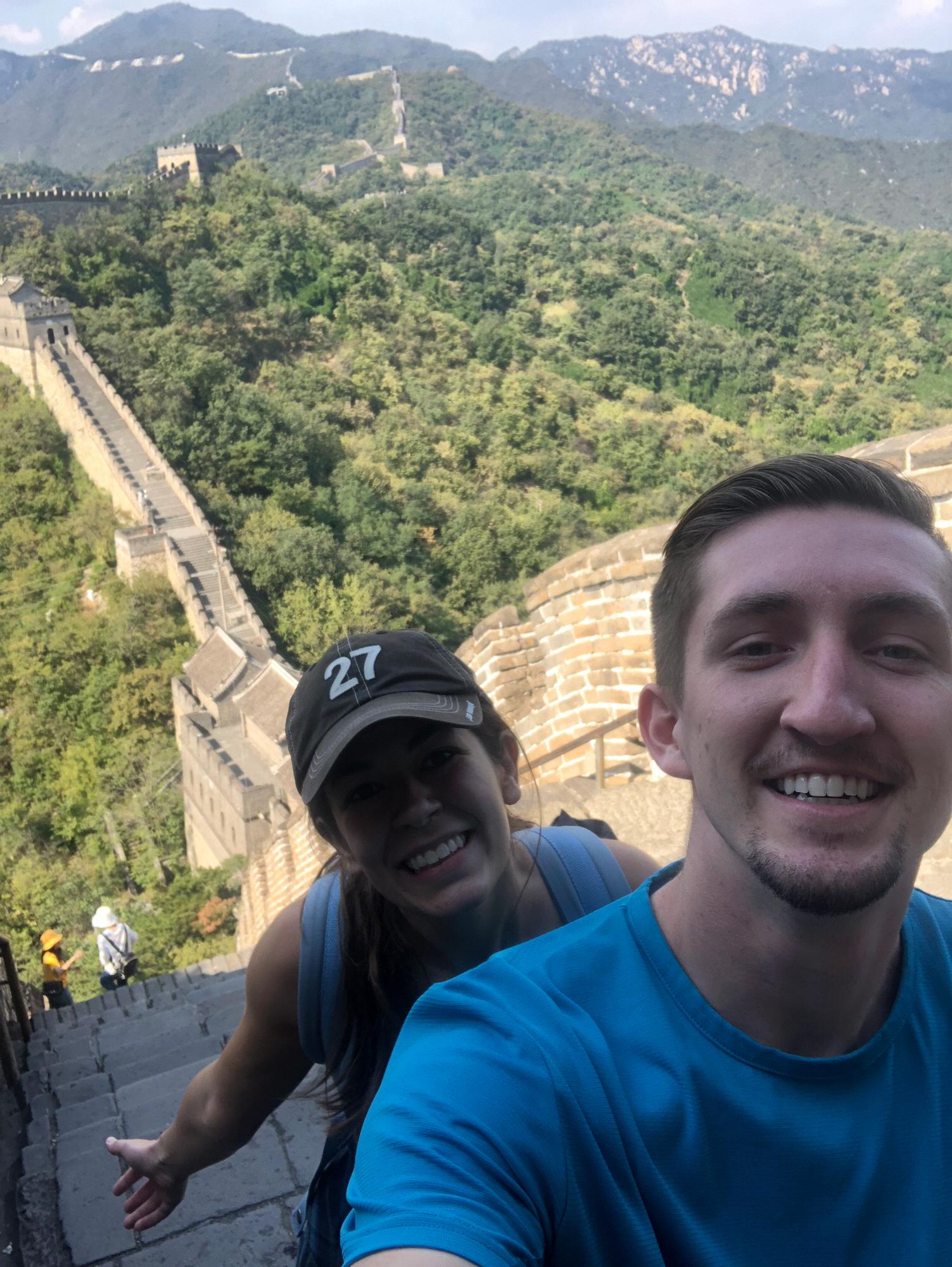 We created a true marathon of a day in climbing part of the Great Wall!