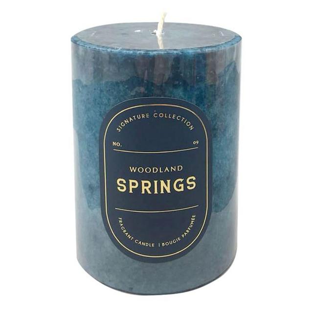3X4 Woodland Springs Scented Pillar Candle