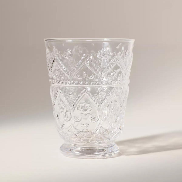 The Bombay Handblown Glass Juice Glasses, Set of 4 - CLEAR, Set Of 4