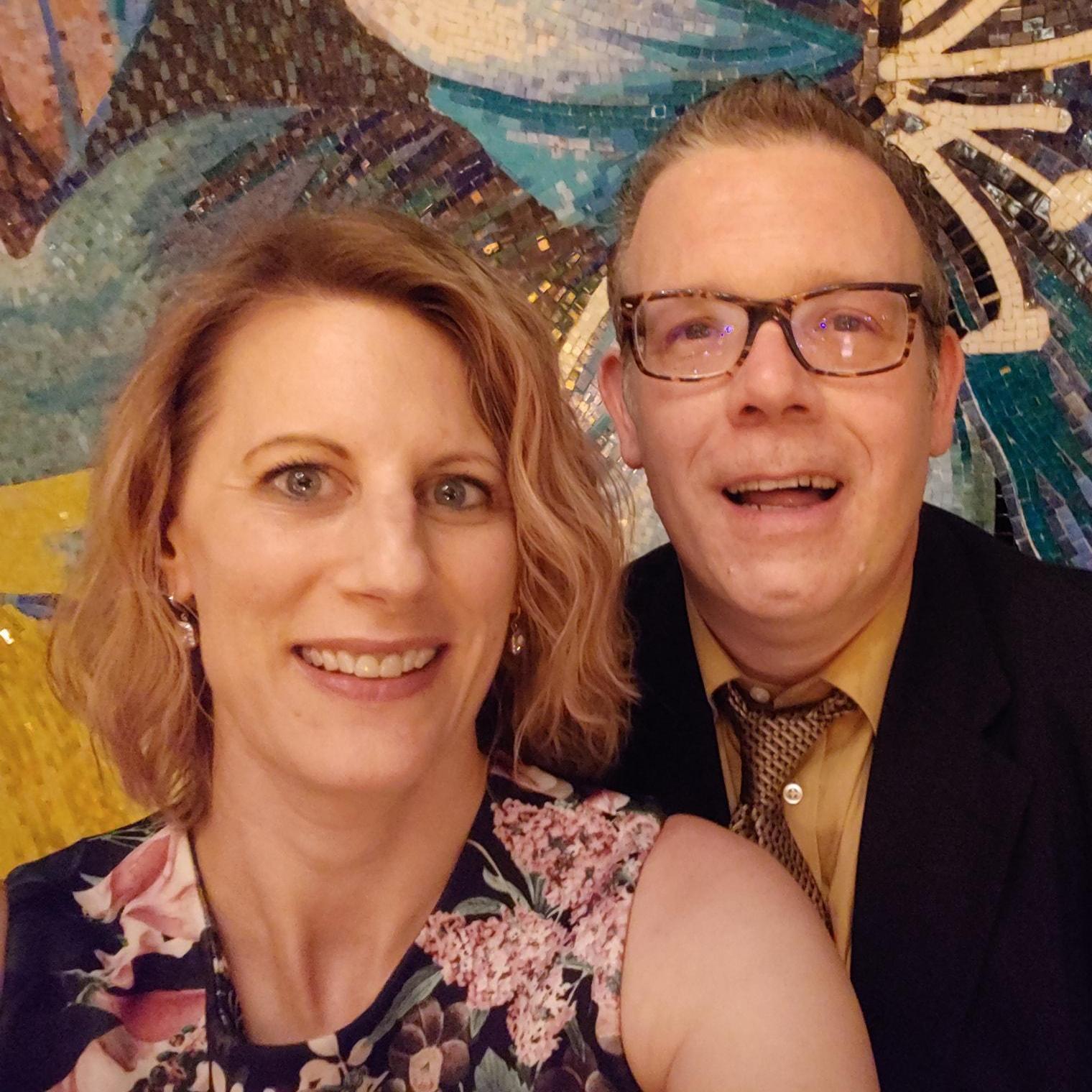 Our first wedding we attended together and had a blast - we even saw Gritty!