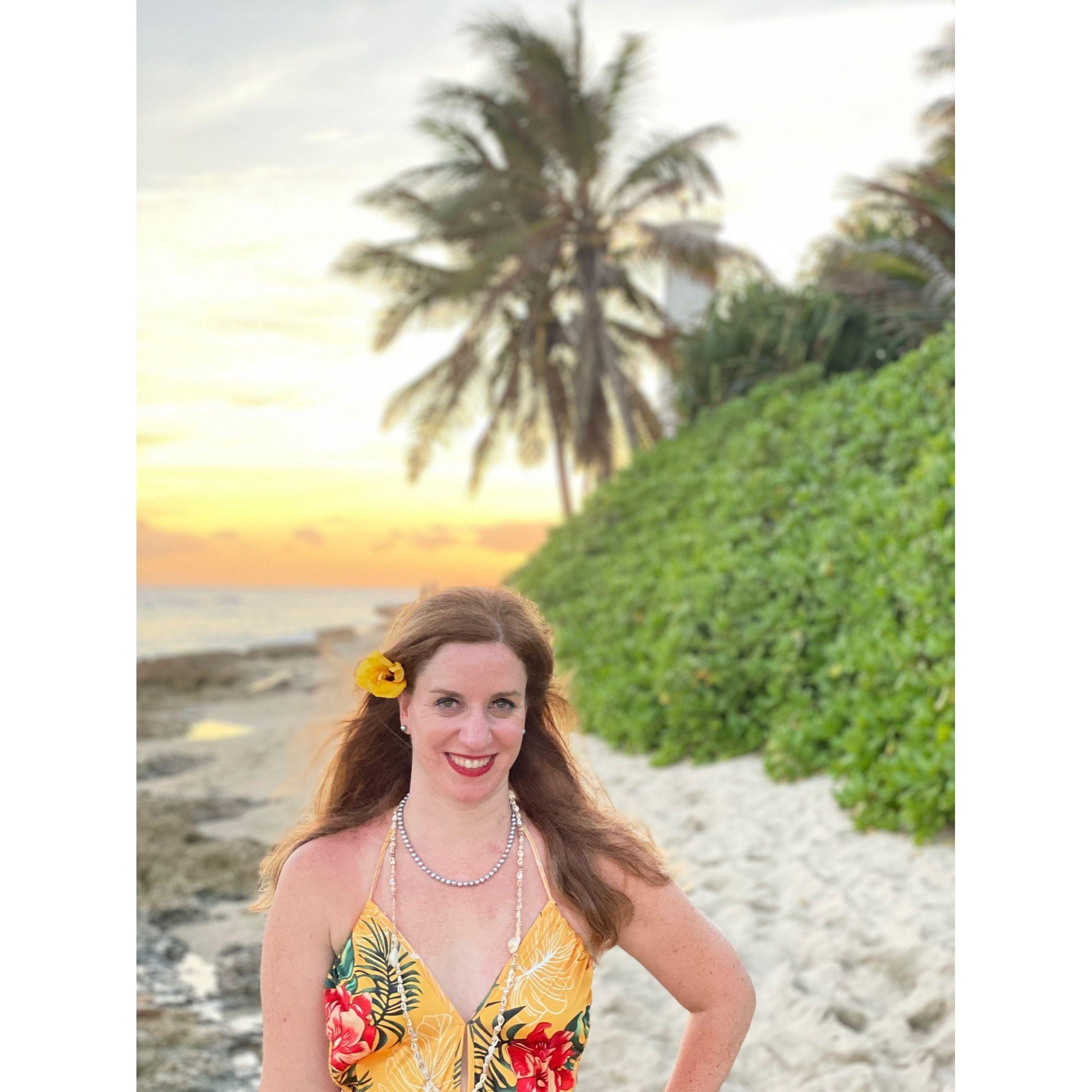 Our first luau together while in Oahu, HI following engagement.