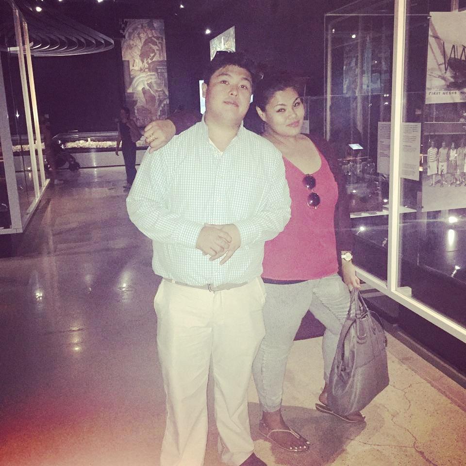 With brother Mao at the Natural History Museum in LA. Power siblings - always working!