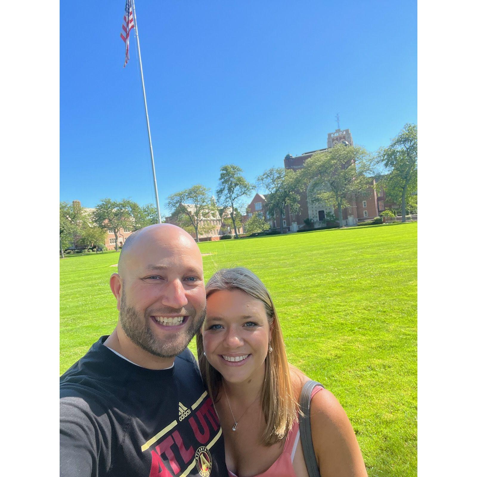 Caitlin takes Allen to her alma mater, John Carroll University