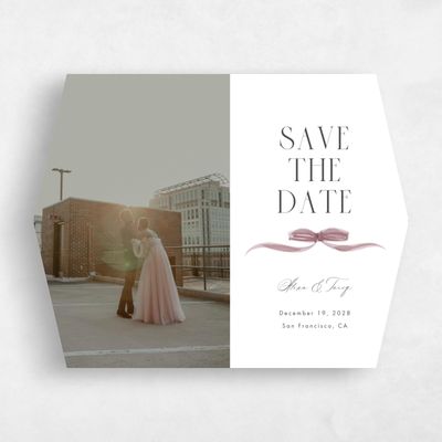 Pink Diamond Wedding Save the Date - Brienno Photo