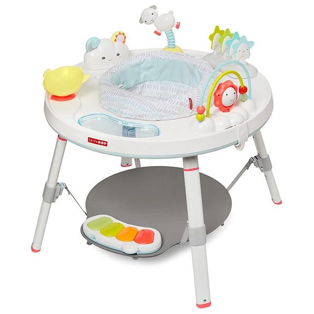 Skip Hop Baby Activity Center: Interactive Play Center with 3-Stage Grow-with-Me Functionality, 4mo+, Silver Lining Cloud