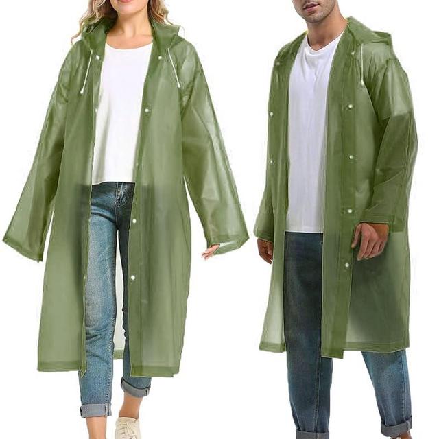 HOOMBOOM Rain Ponchos for Adults Reusable Raincoats Survival Heavy Duty Military Impermeable 2 Packs Rain Coat…