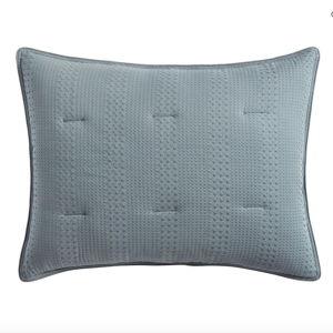 Honeycomb Cotton Comforter Sham - Steel Blue