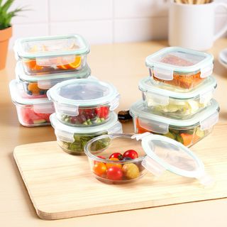 18-Piece Glass Storage Container Set with Silicone Lid