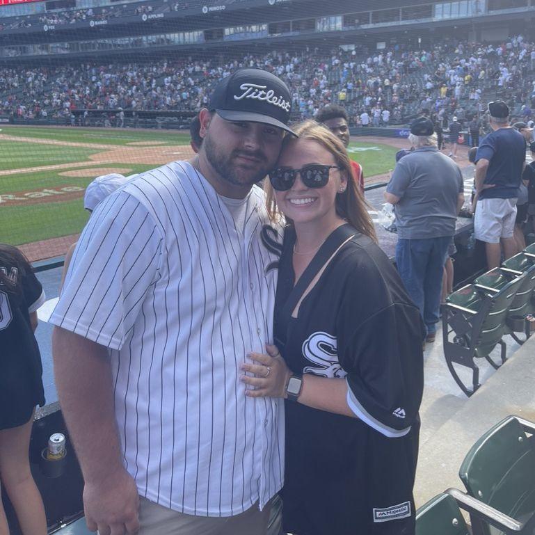 Spent our first anniversary at a White Sox game! Even though Hanna is a Cubs fan