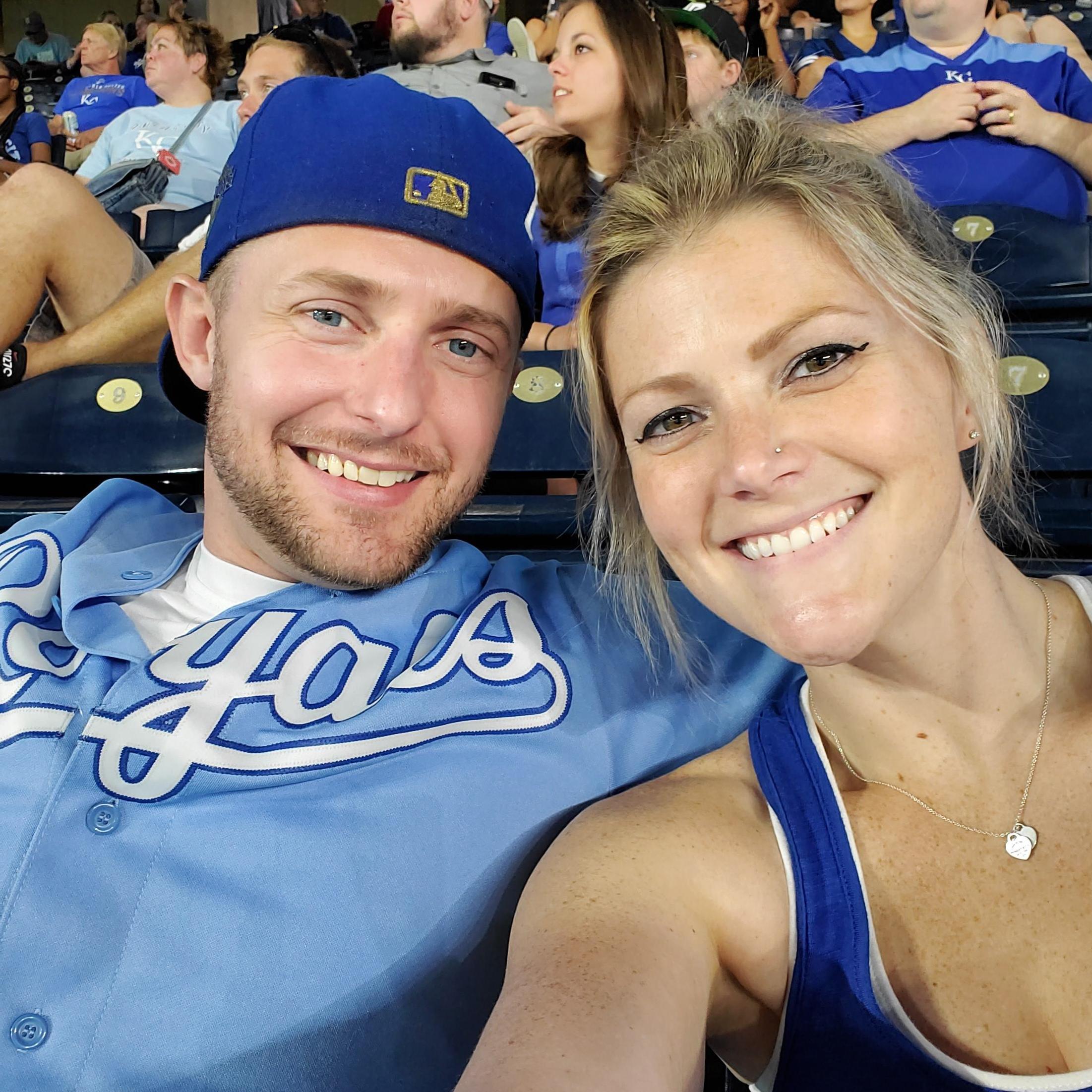 We made it on the Kiss-Cam that night!
