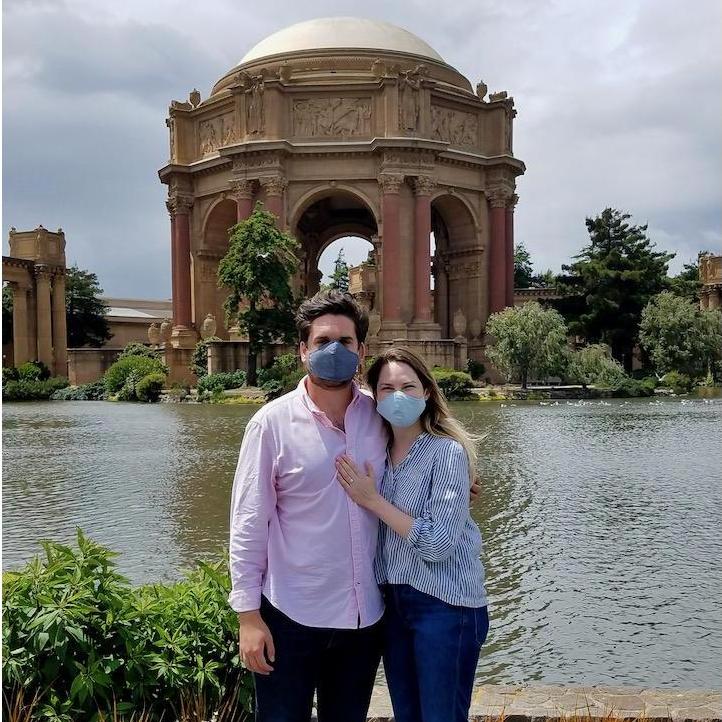(Don't worry, we rushed to get masks back on after the proposal!)