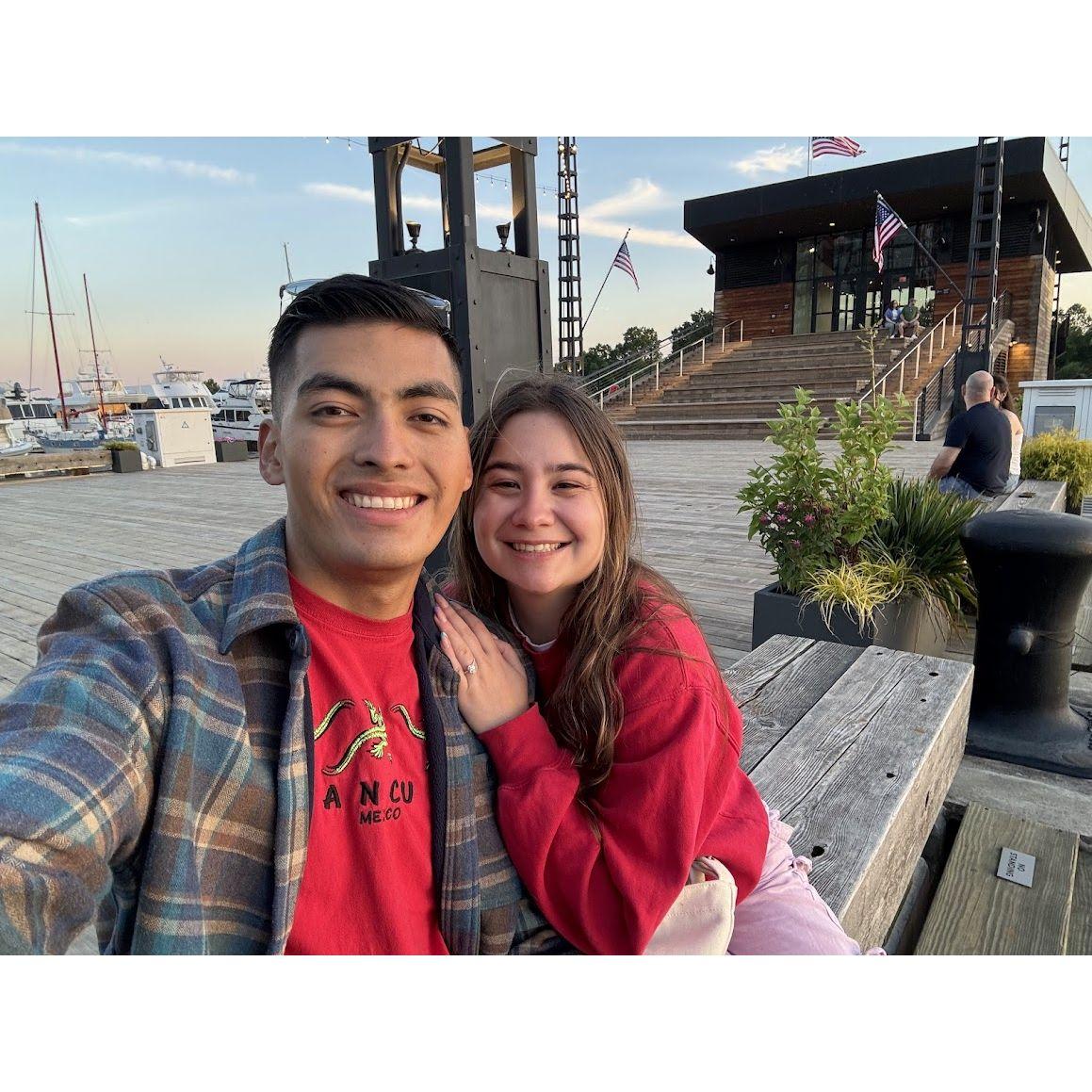 Trip to the DC wharf the day after our engagement