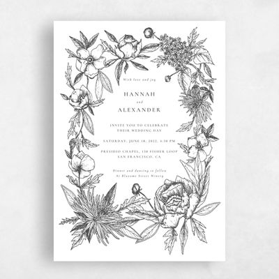Charcoal, Grey Wedding Invitation - Kianna