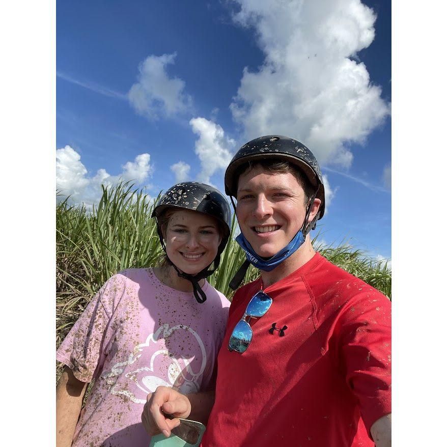 Post dune buggy in the Dominican Republic