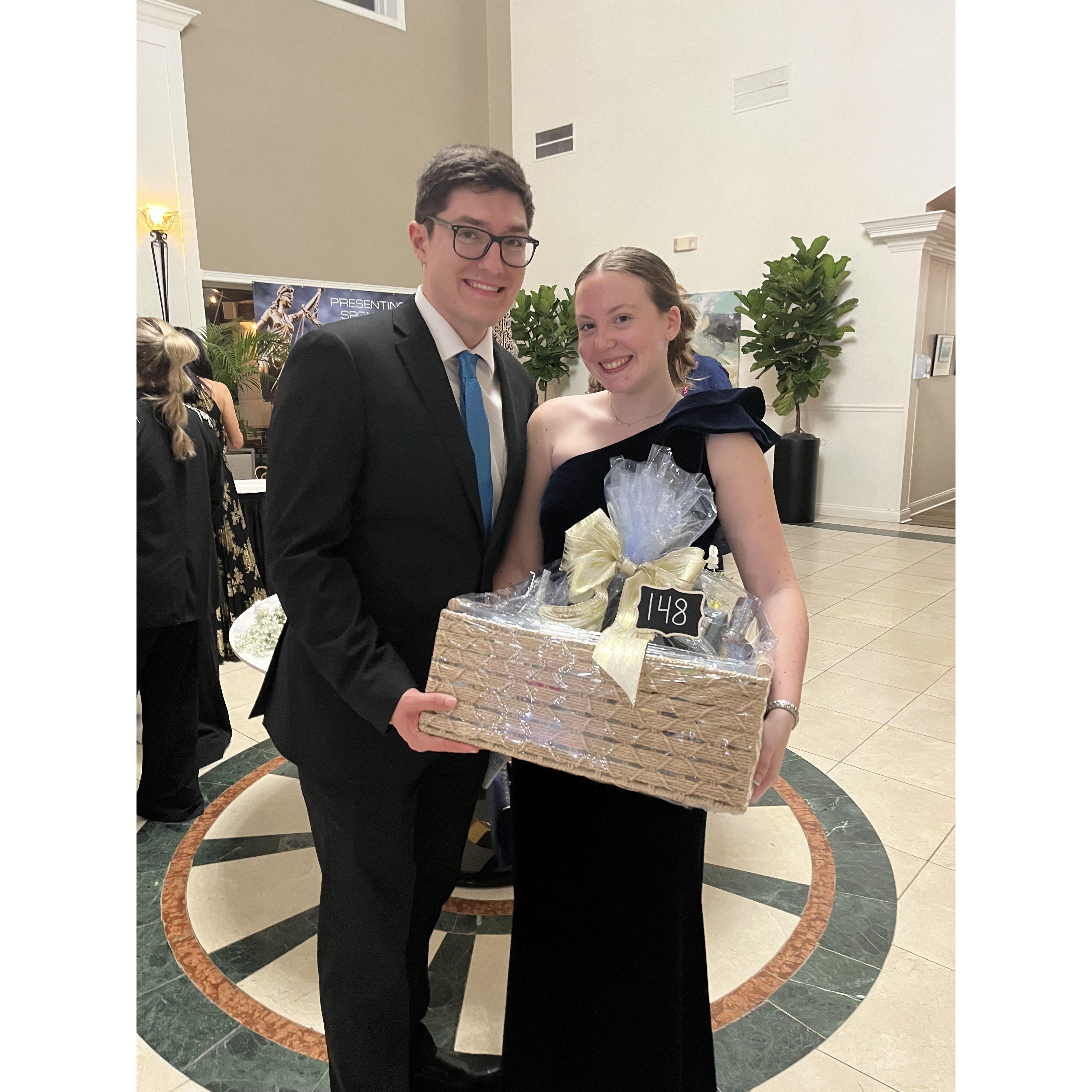 Jan. 18, 2025: Emily wins tequila at the Gala! Woohoo!