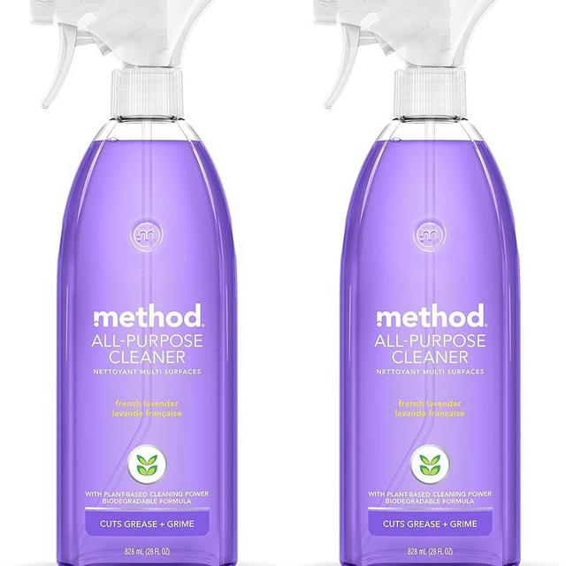 Method All-Purpose Cleaner Spray, French Lavender, Perfect for Most Counters, Tiles and More, 28 Fl Oz (Pack of 2)