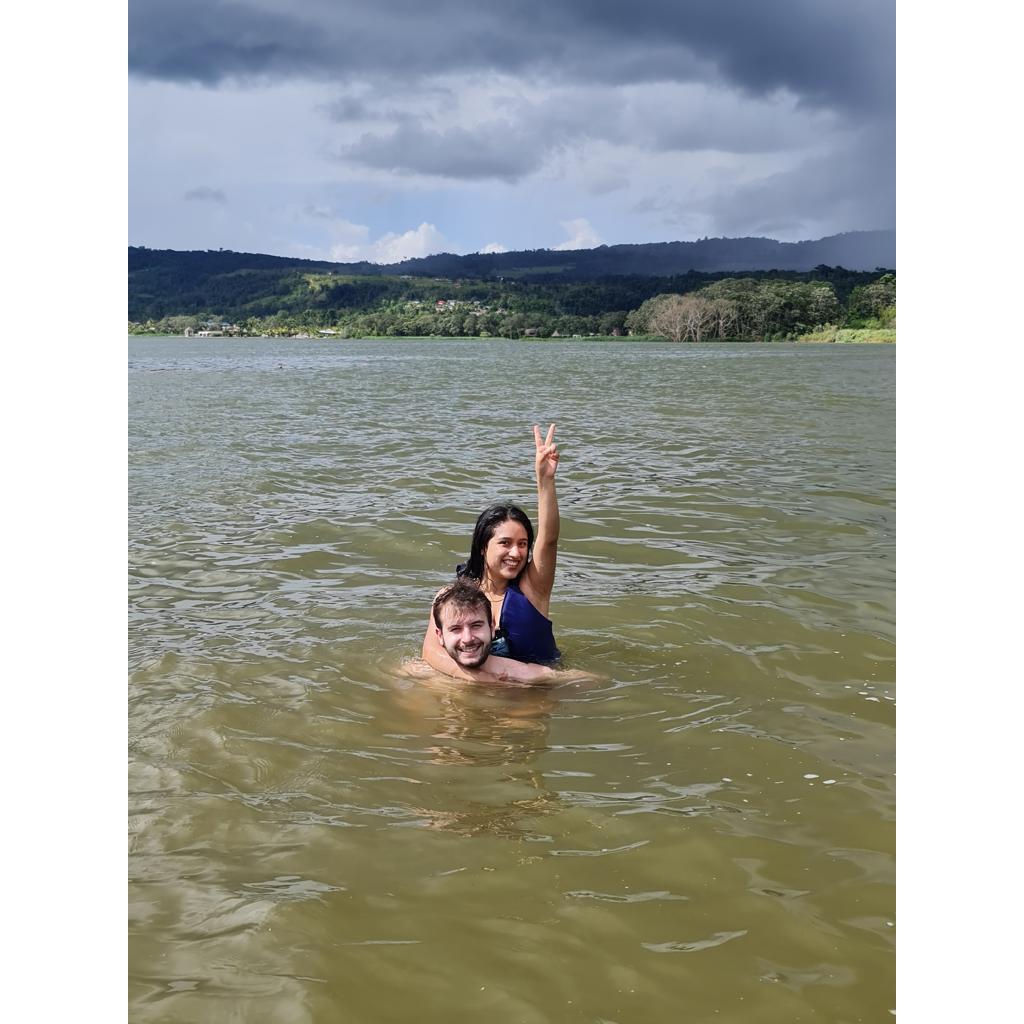 Swimming in the Peruvian jungle