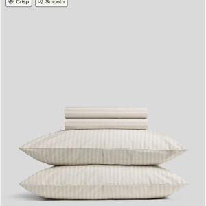 Percale Sheet Set - Moss Stripe F/Q - Full / Back Envelope