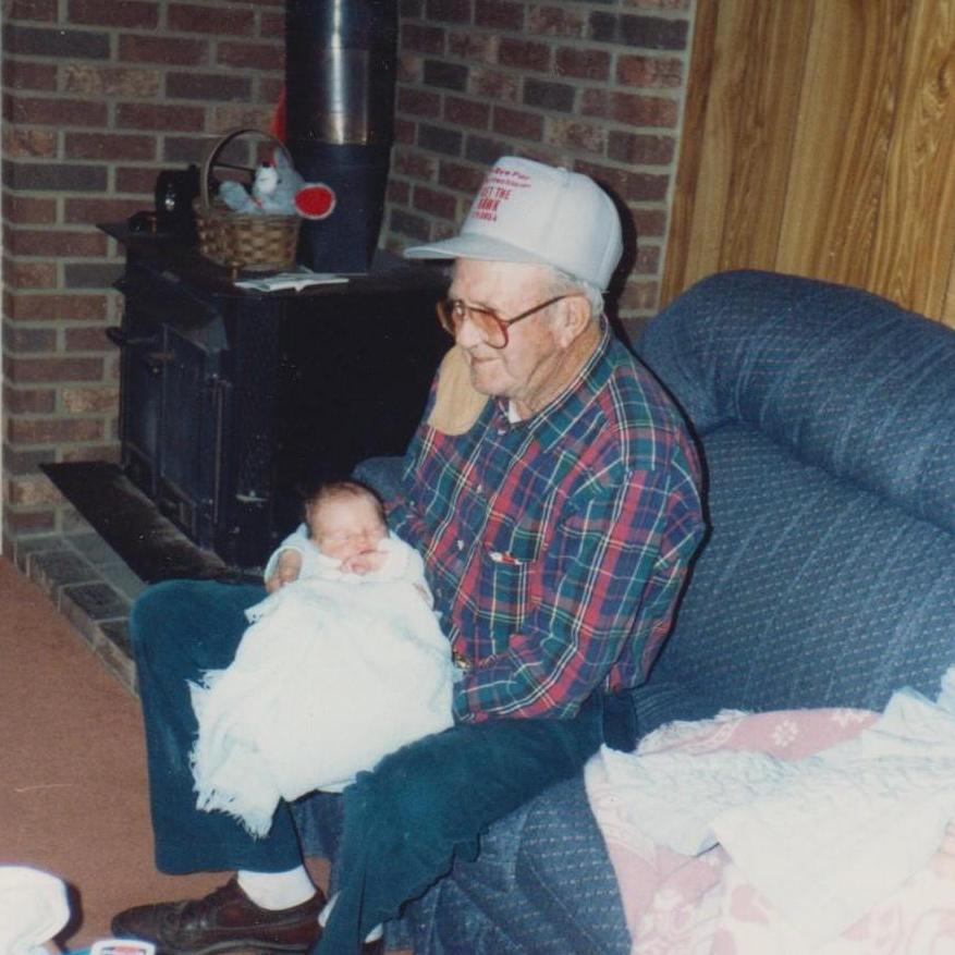 Casey with his Paw-Paw Clarence