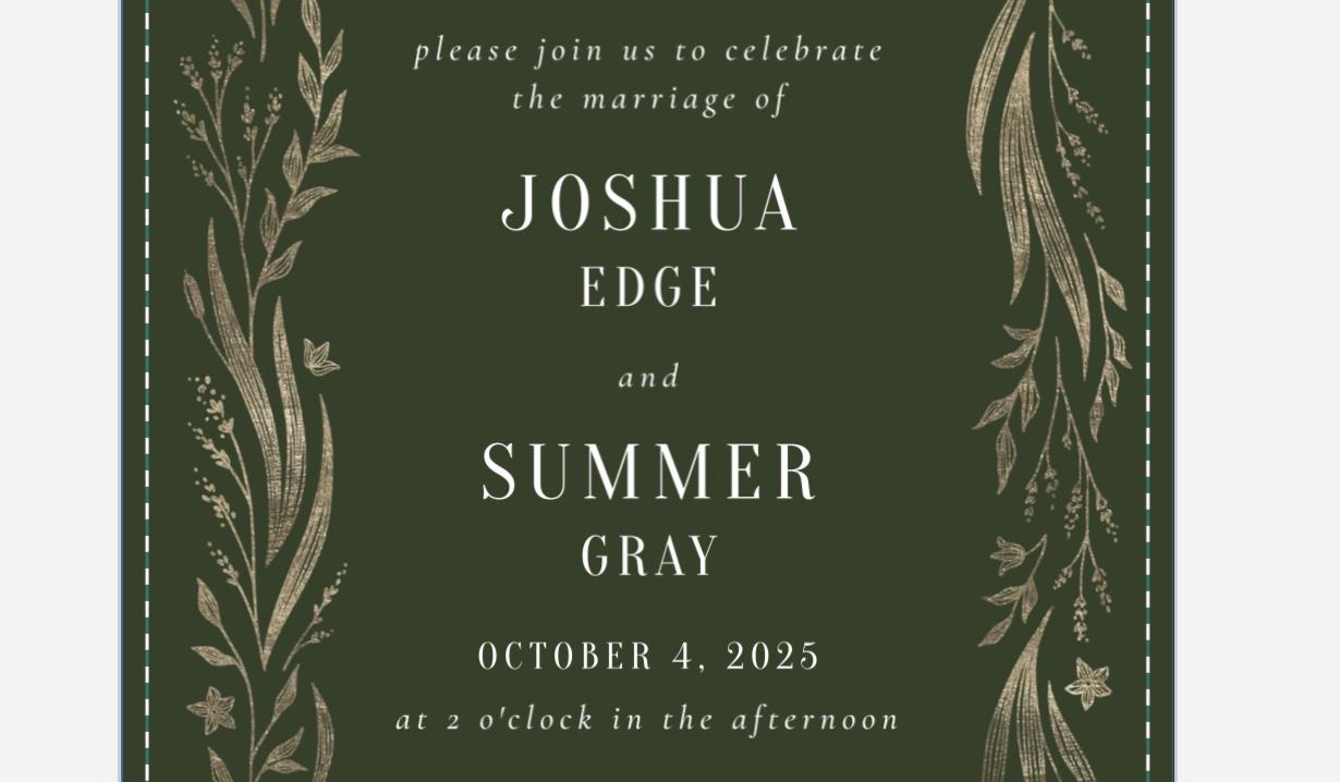 The Wedding Website of Summer Gray and Joshua Edge