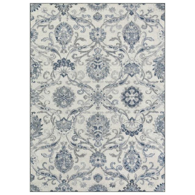 5'x7' Olympia Area Rug Gray/Blue - Maples