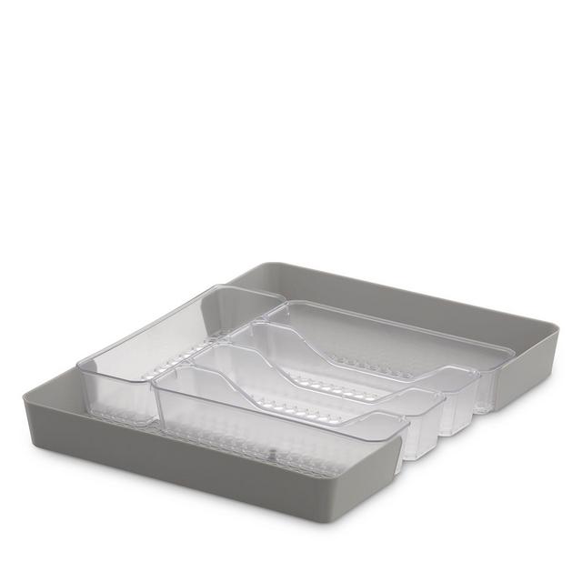 Spectrum Hexa Clear 5-Divider Expandable Silverware Tray