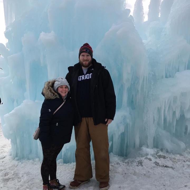 Exploring the ice castle’s in NH.