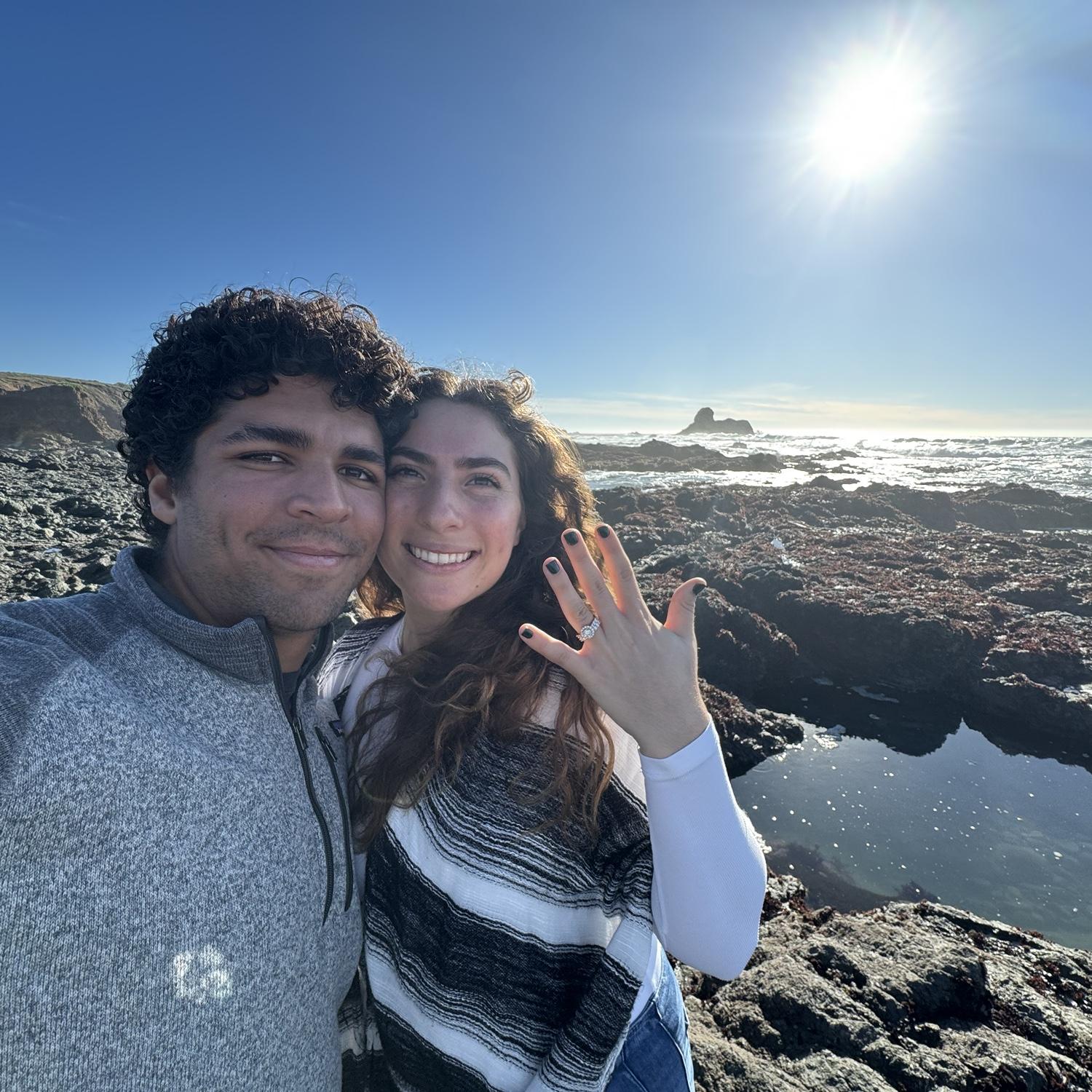 The day after we got engaged in Cambria