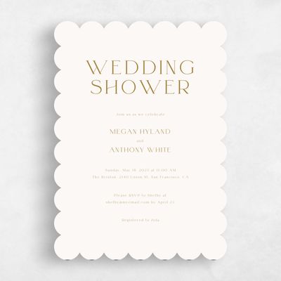 Scalloped Wedding Wedding Shower Invitation - Hodgson