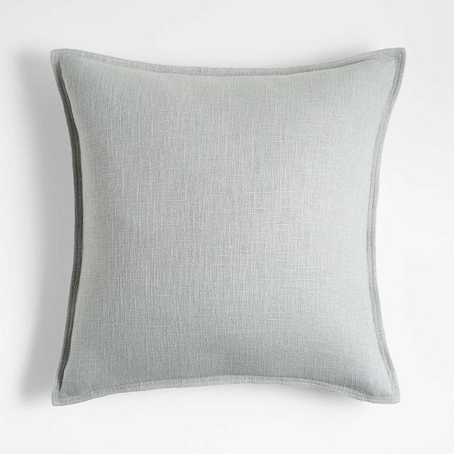 Quarry 20"x20" Organic Laundered Linen Throw Pillow with Down-Alternative Insert