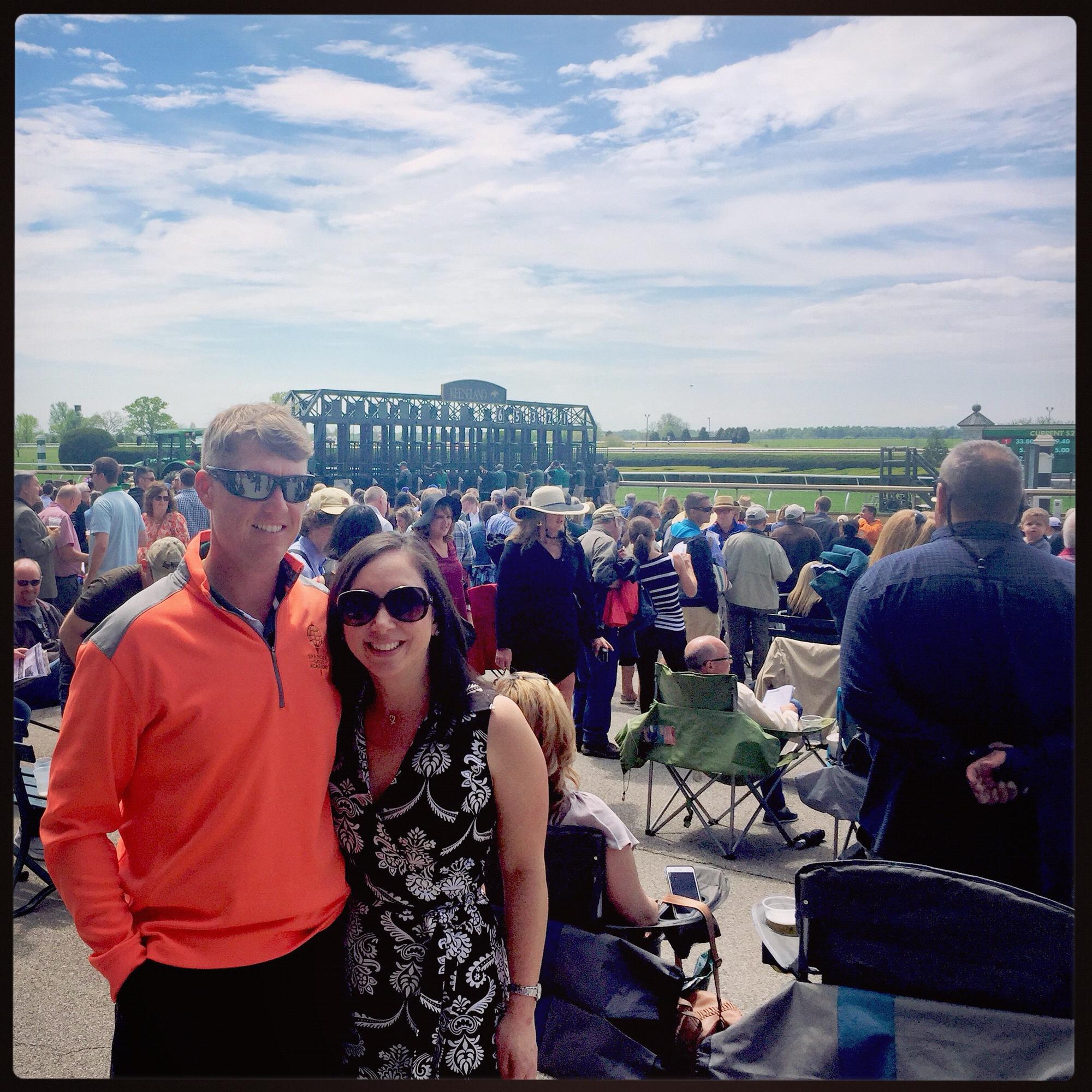 Cheering on the horses at Keeneland!