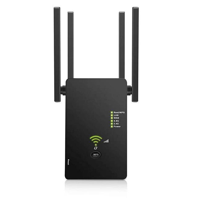 Urant WiFi Extender Signal Booster - Coverage up to 2640sq.ft and 25 Devices with AC1200 Dual Band Wireless Signal Booster & Repeater , and Compact Wall Plug Design