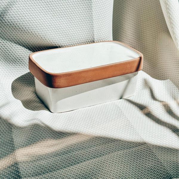 Mora Ceramics Butter Dish - Vanilla White