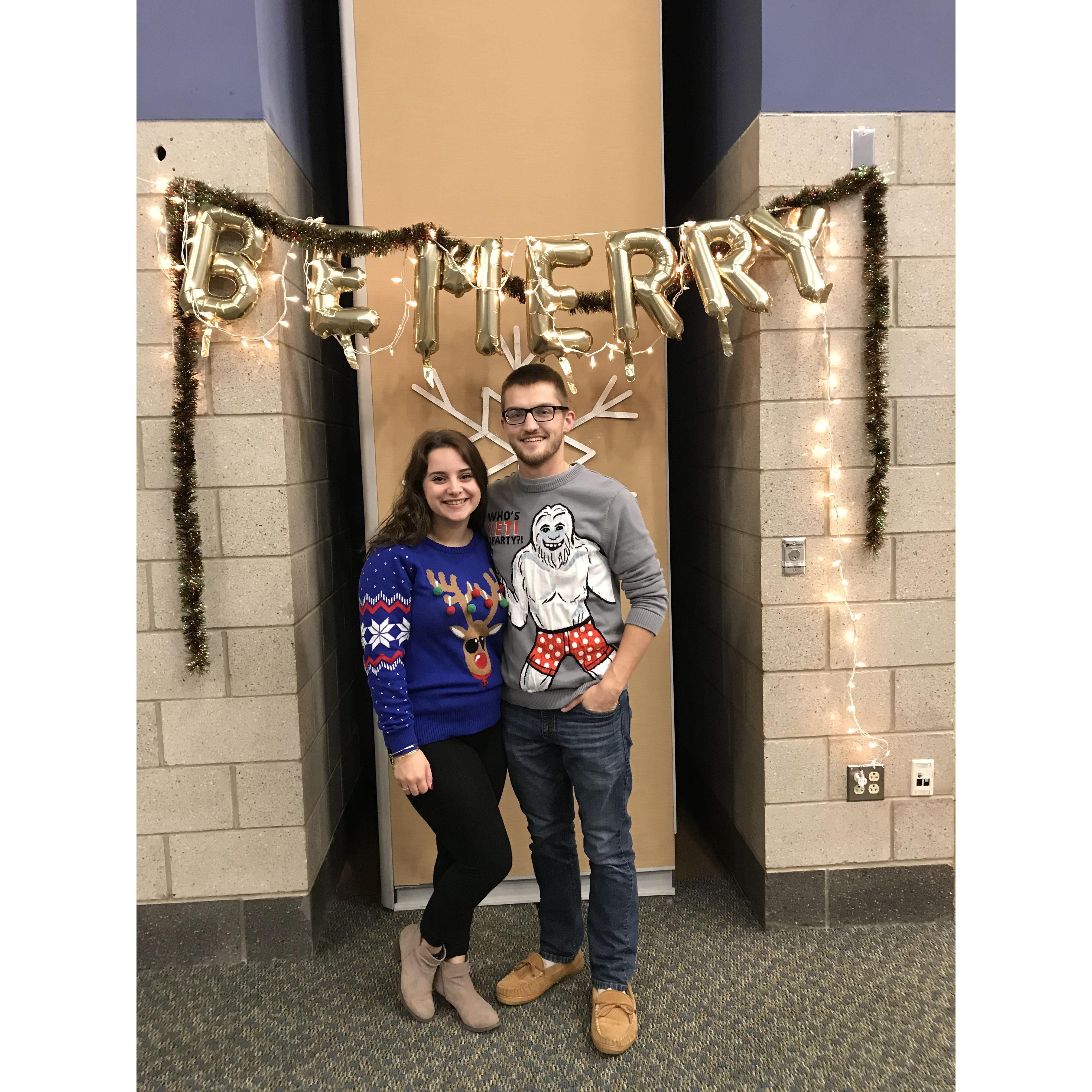 Our fraternity/sorority ugly sweater parties