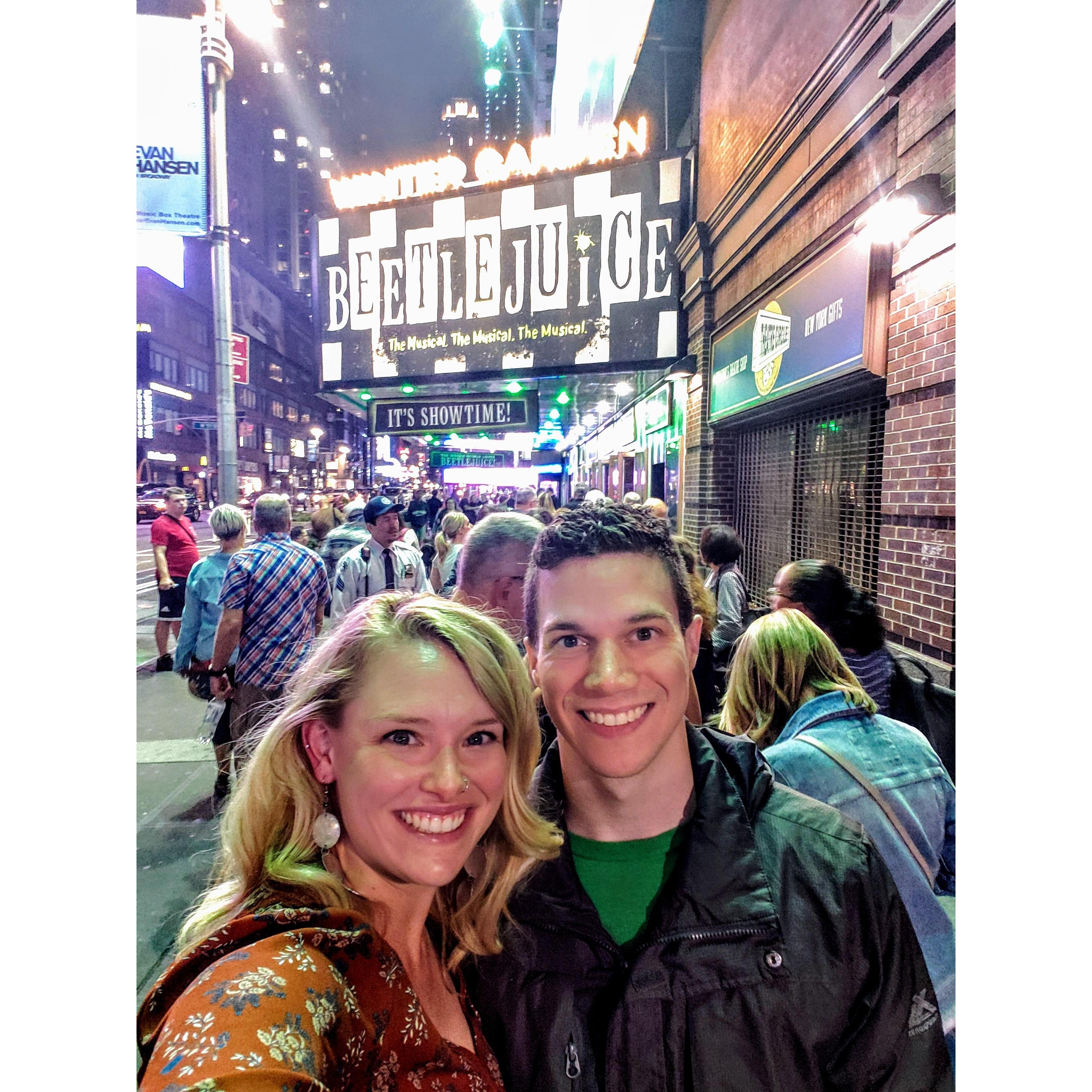 Seeing "Beetlejuice" on Broadway