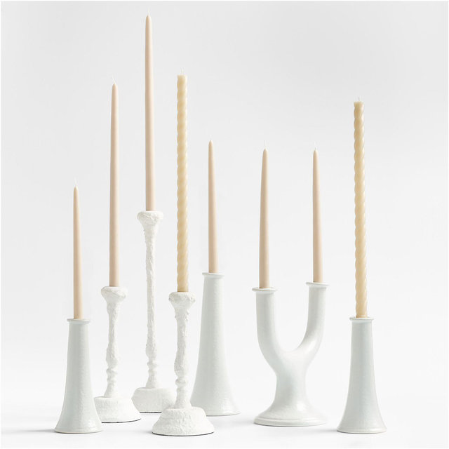 Off-White Taper Candle Bundle, Set of 8