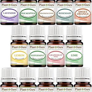 Essential Oils Set 14 - 5 ml Pure Therapeutic Grade Includes Frankincense, Lavender, Peppermint, Rosemary, Orange, Tea Tree, Eucalyptus, Grapefruit, Lemon, Lime,...