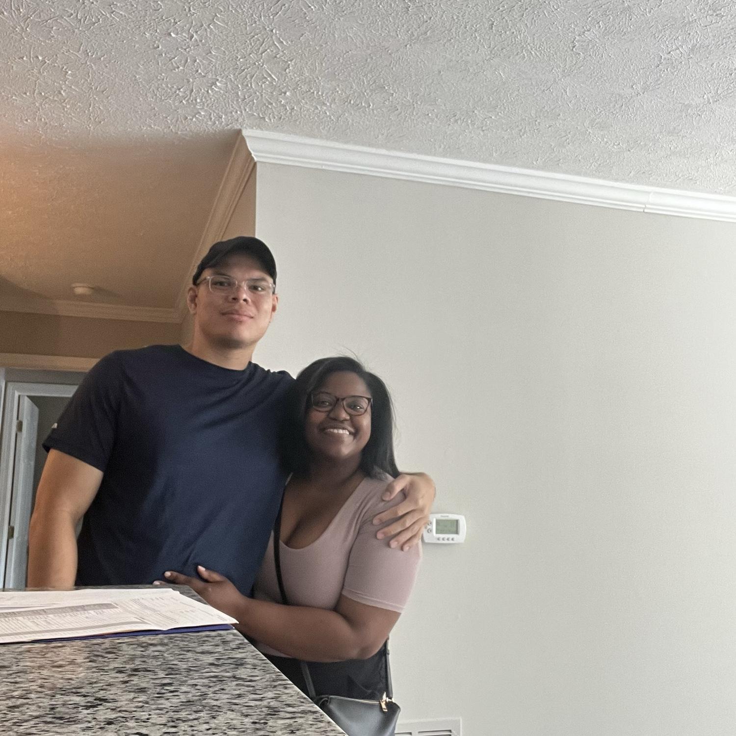 We moved to our first apartment together. Little did we know we would move out 1 week later due to a roach infestation.