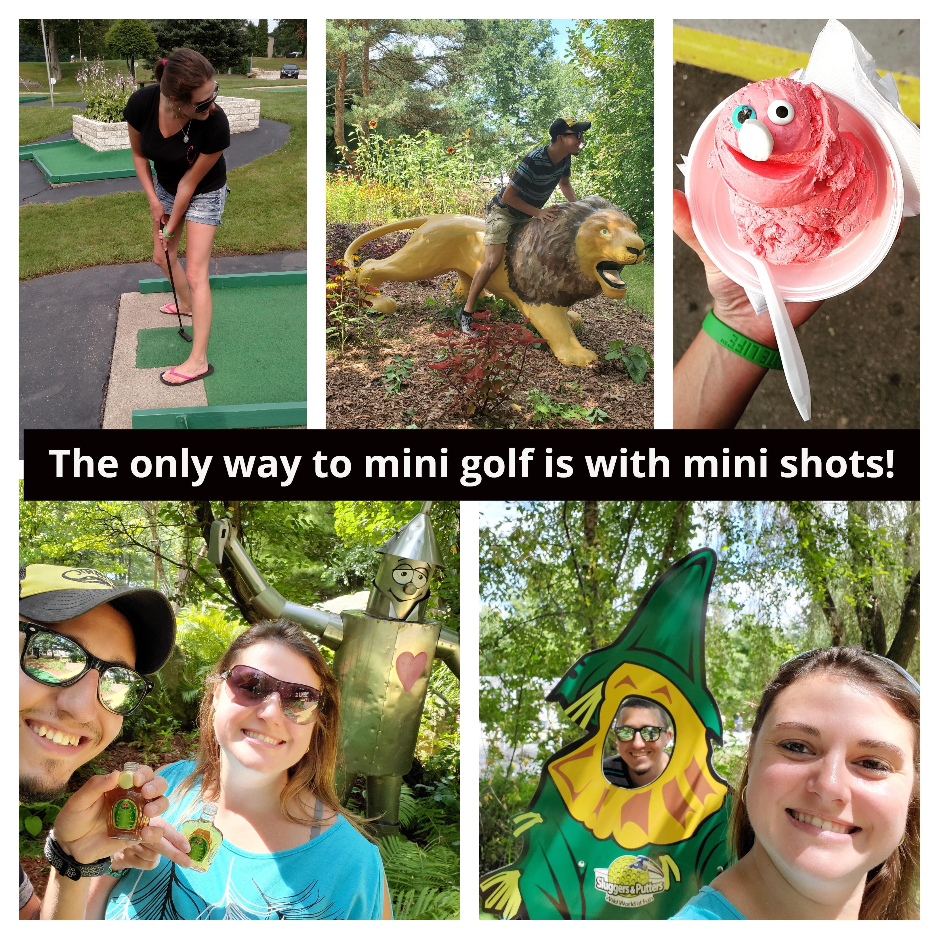 Mini golf was our first date! Now these date traditions have evolved to include mini shots!