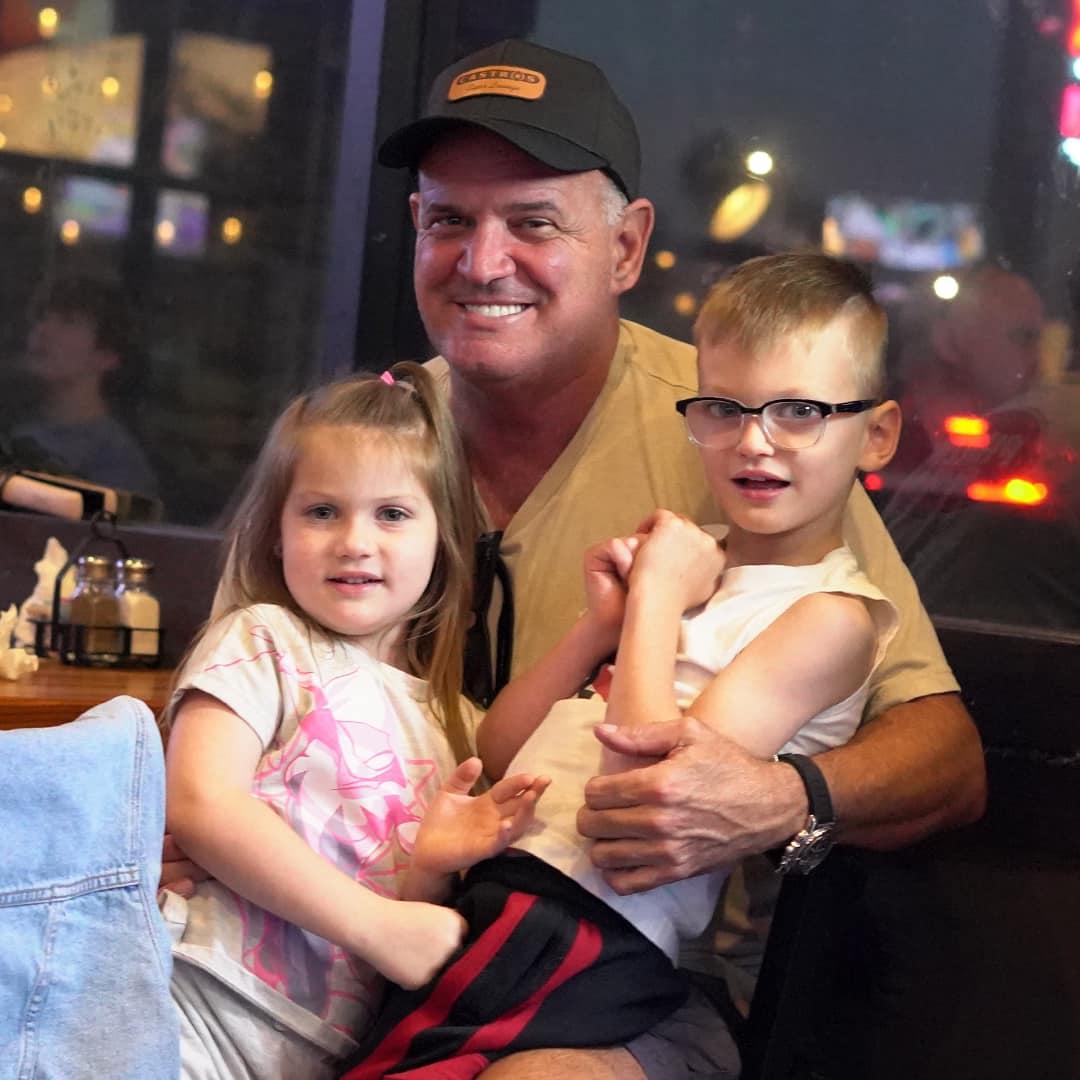 Papa Jim with Sam and Josie!