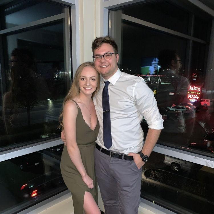 Our first picture together, 2019