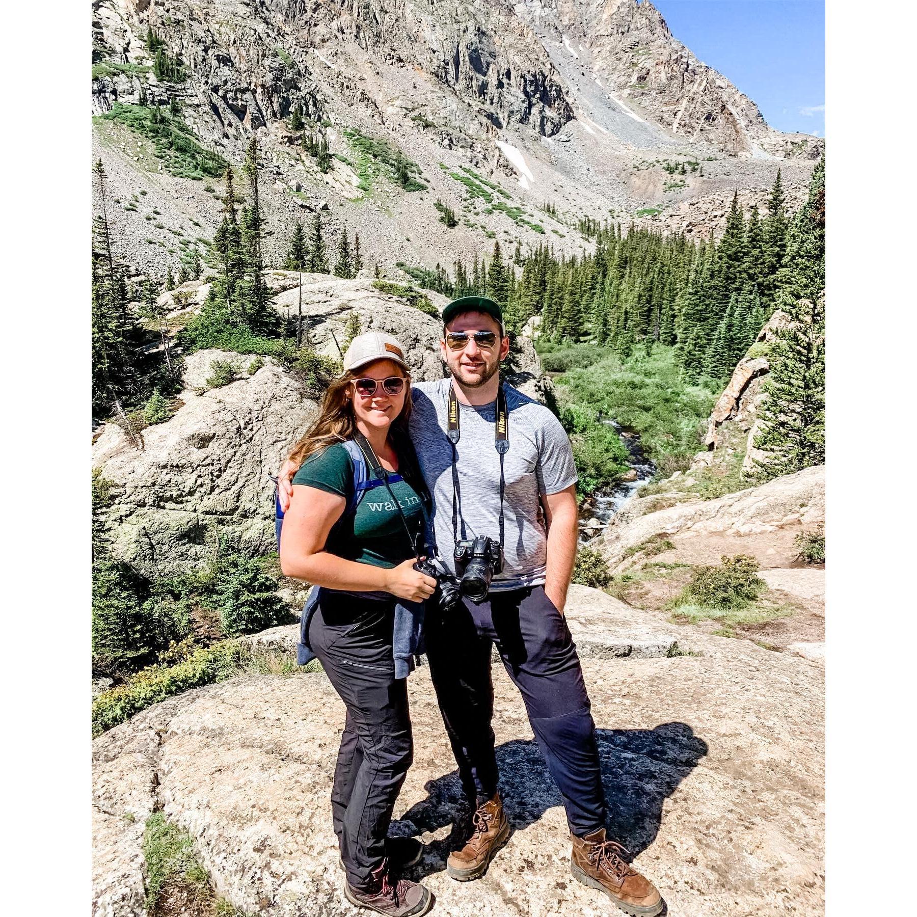 Doing two of our favorite things: hiking together and taking pictures