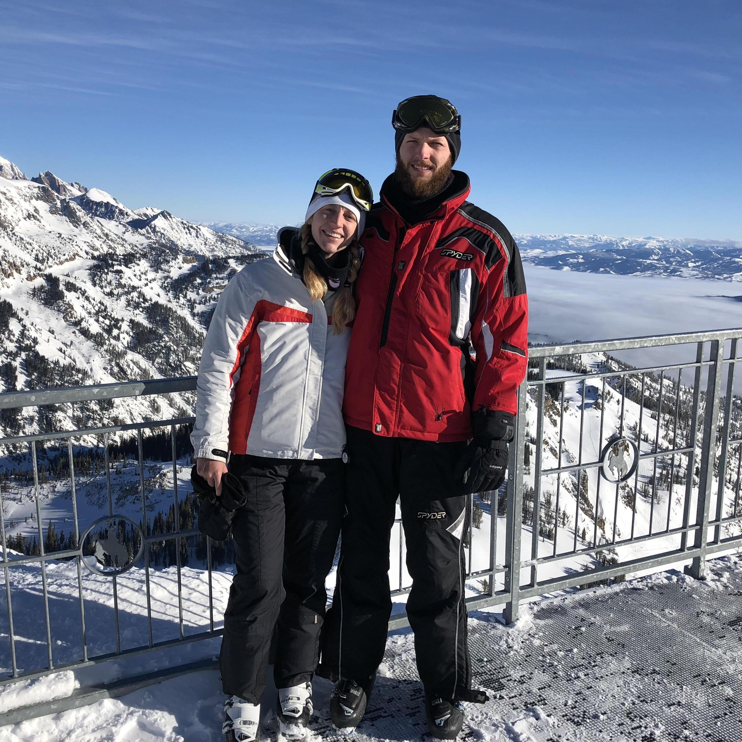 Jackson Hole. Kevyn learned to ski
