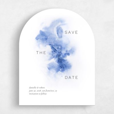 Blue Arch Wedding Save the Date - Bartlett Portrait
