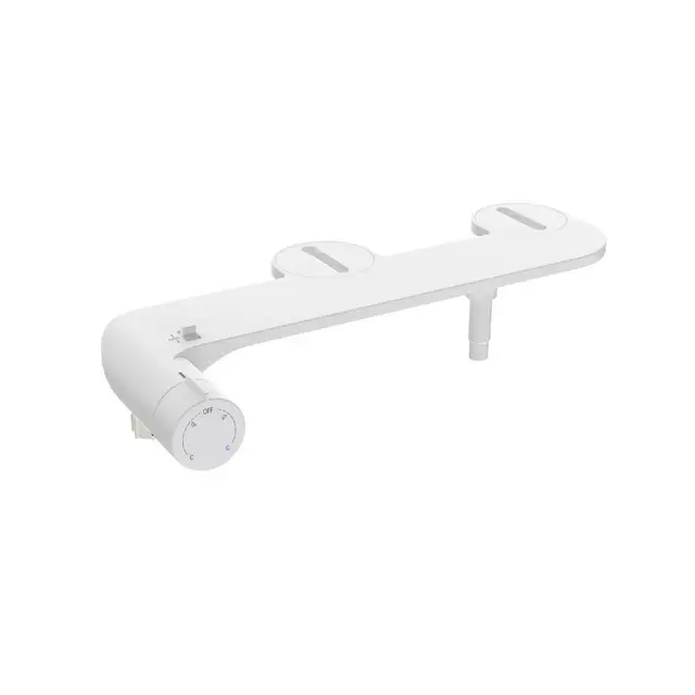 Bidet Attachment with Nozzle Angle Adjuster in White